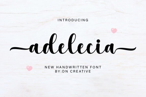 Adelecia: A Handwritten Font for Unique Design