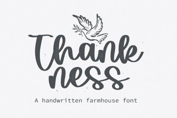 Discover Thankness: A Handwritten Font for Modern Design