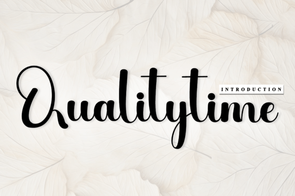 Qualitytime: Elevate Your Visual Design with a Timeless Handwritten Font