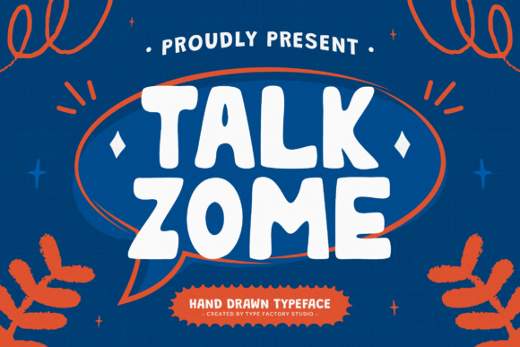 Talkzome: A Playful Hand-Drawn Font for Modern Design